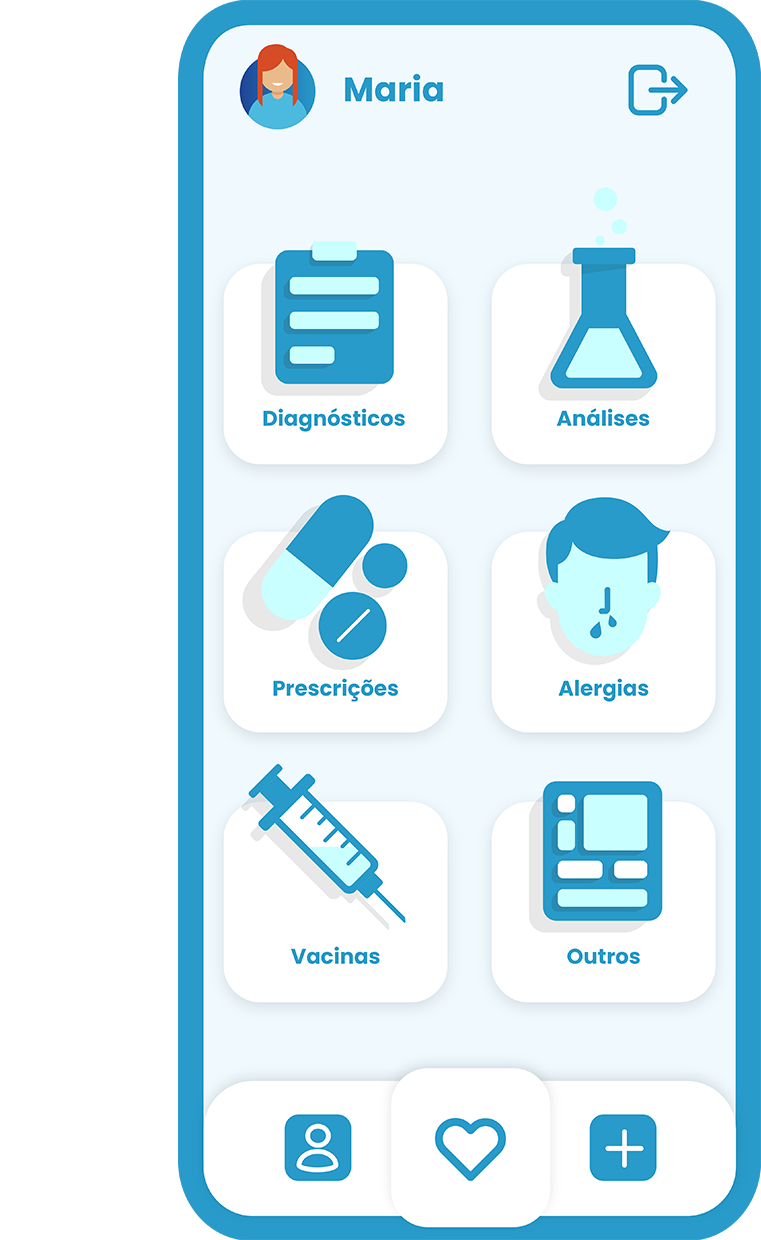 Menu principal da aplicação Mediceus